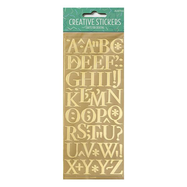 Arbee Stickers, Upper Case Letters Silver