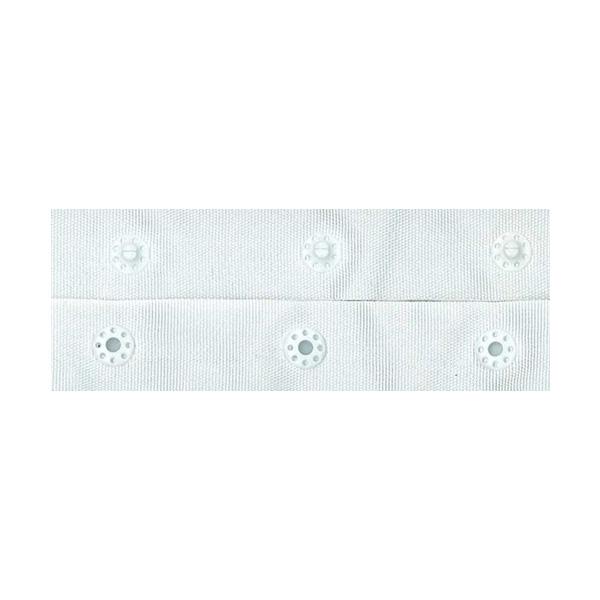 Sullivans Snap Fastener Tape, White- 28 mm Spacing