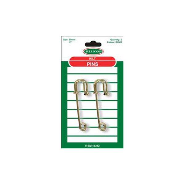 Sullivans Kilt Pins, Gold- 50mm
