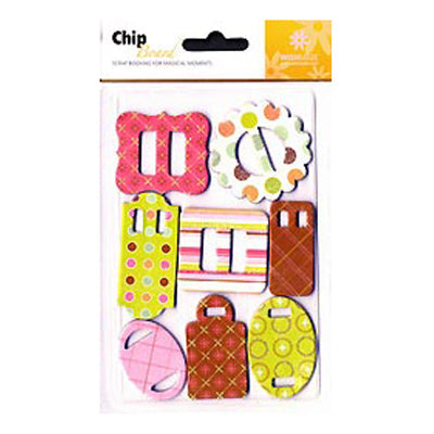 Scrapbook Chipboard Buckles 1, Multi- 8pk