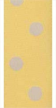 Bowtique Single Face Satin Ribbon, Dots Yellow- 15mm x 5m