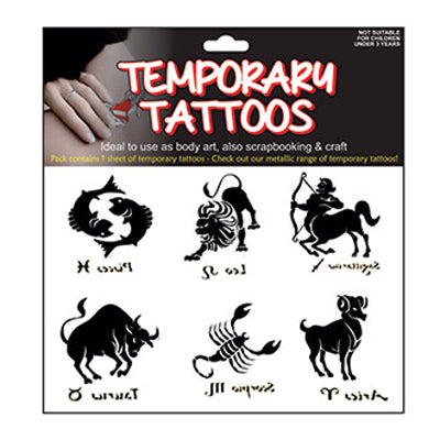 Sullivans Temporary Tattoo, Star Sign #2