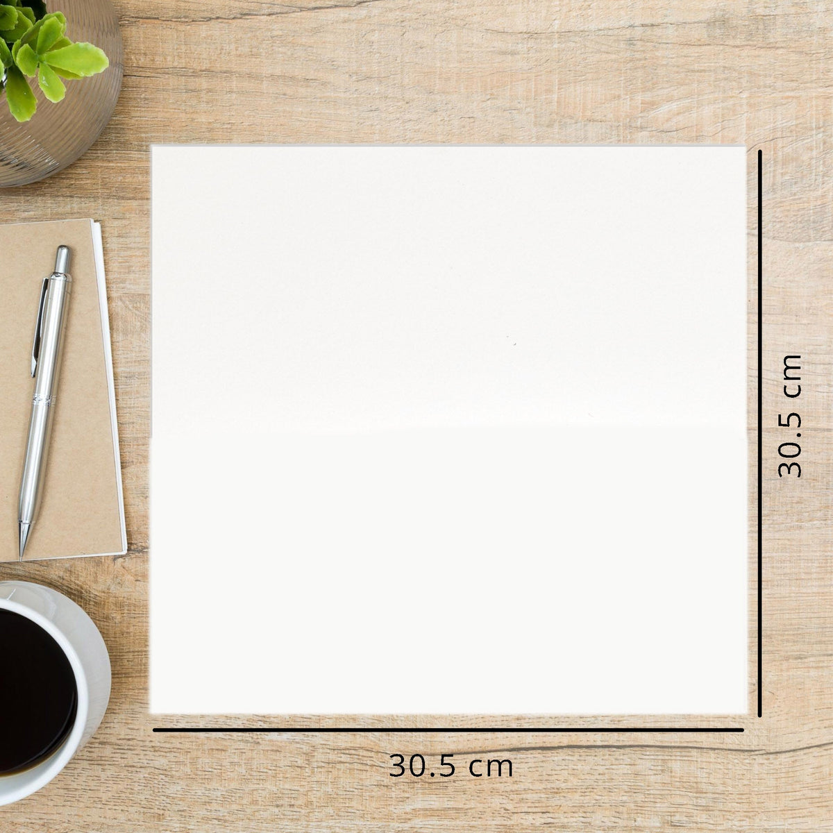 Makr Smooth Lightweight Cardstock, White- 12x12in