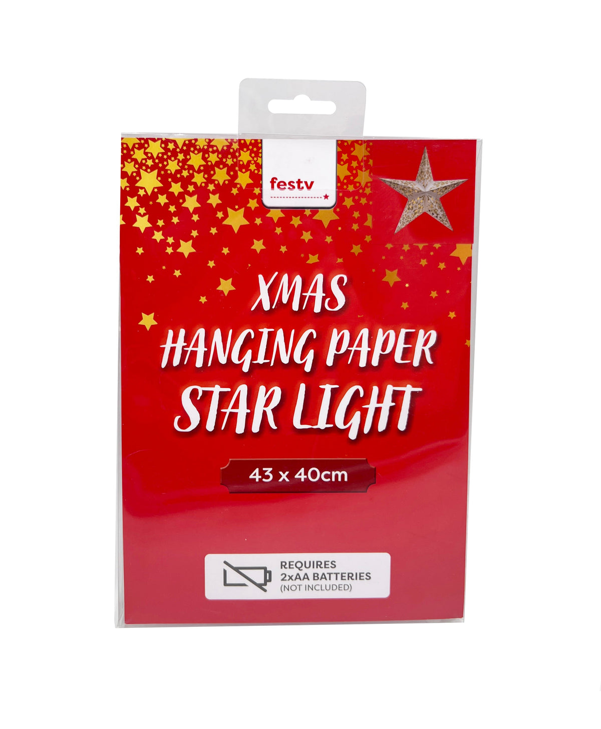 Christmas Hanging Christmas Paper Star Light- 43x40cm