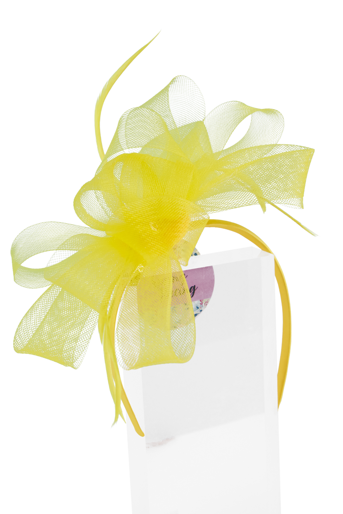 Lincraft Headband And Clip Fascinator, Eva - Yellow