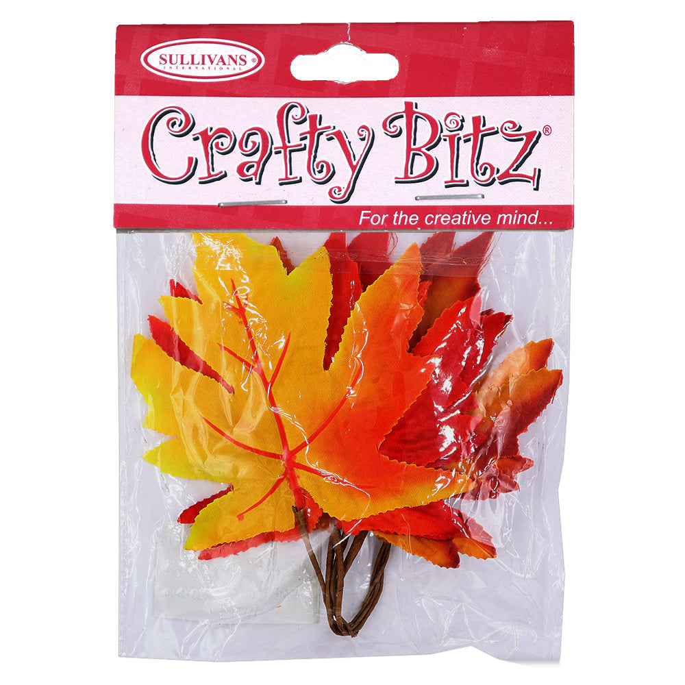 Crafty Bitz Autumn Leaves, Large- 5pk