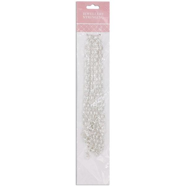 1m Thick Round Link Chain, Bright Silver- Sullivans