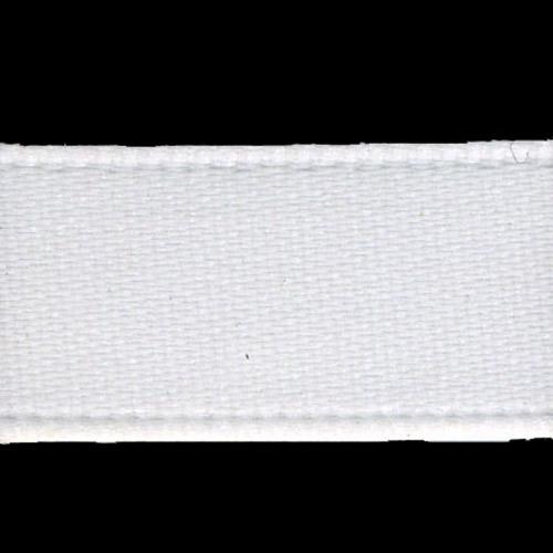Double Sided Satin Ribbon, White- 15mm x 4m