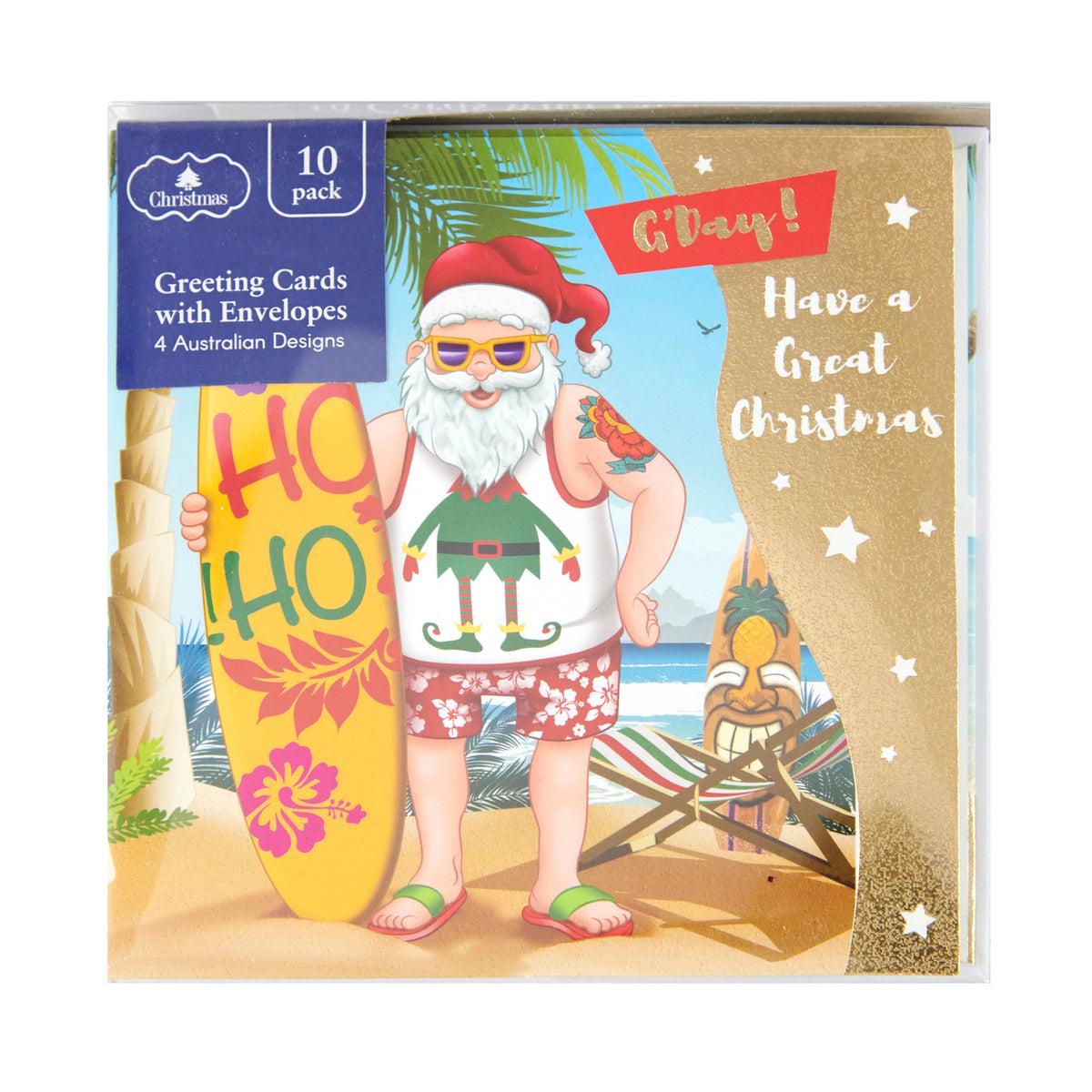 Christmas Greeting Cards 10pk, 125x1258mm