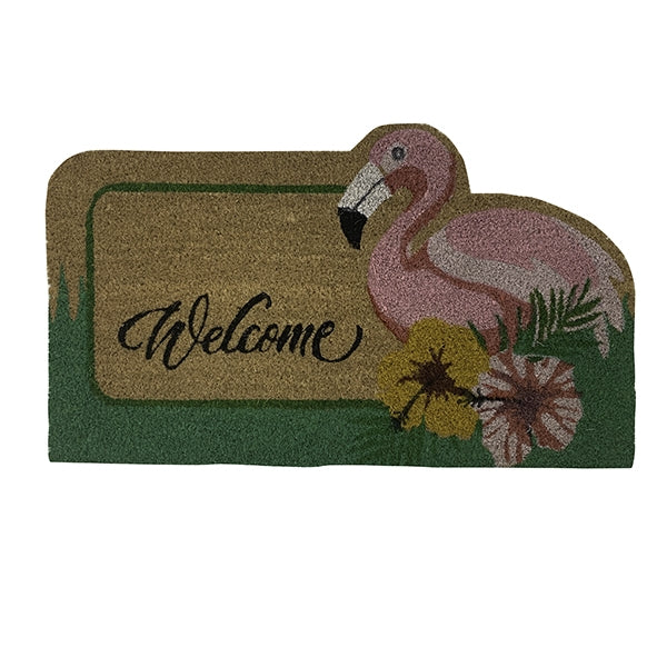 Formr Coir Door Mat, Flamingo- 43x73cm