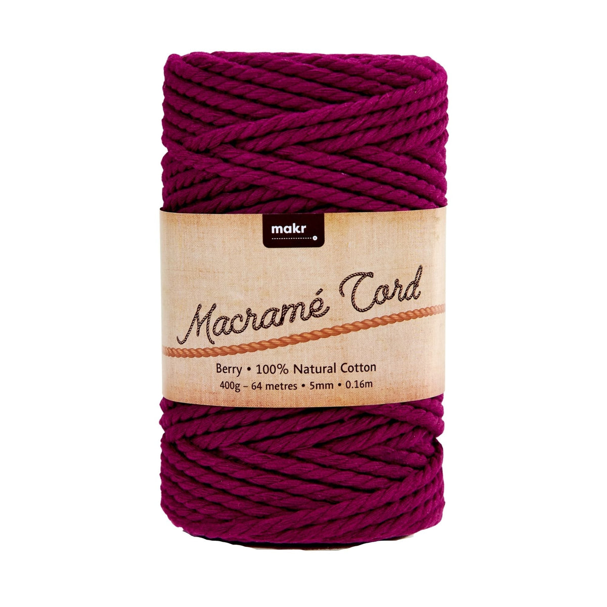 Makr Classic Macrame, Berry- 400g