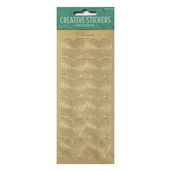 Arbee Stickers, Hearts Gold