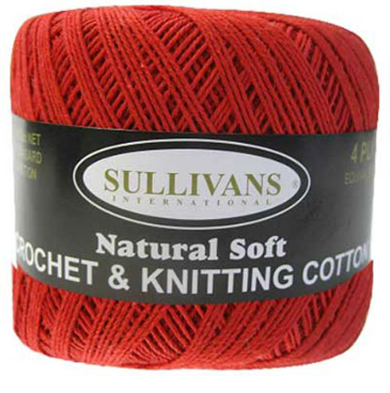 Sullivans Crochet & Knitting Yarn, 4ply- 50g Cotton Yarn