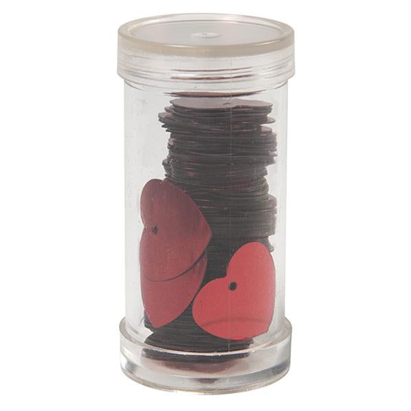 Sullivans Flake Heart Sequins, Red- 15mm