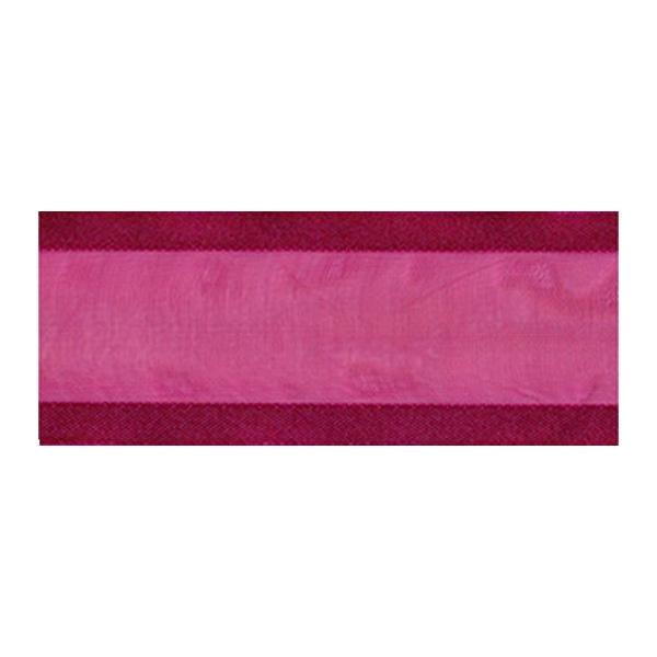 Sullivans Organza Satin Edge, Hot Pink- 38mm