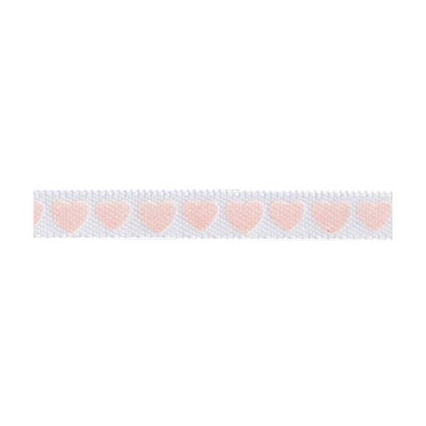 Sullivans Satin Ribbon, Hearts Light Pink- 6mm
