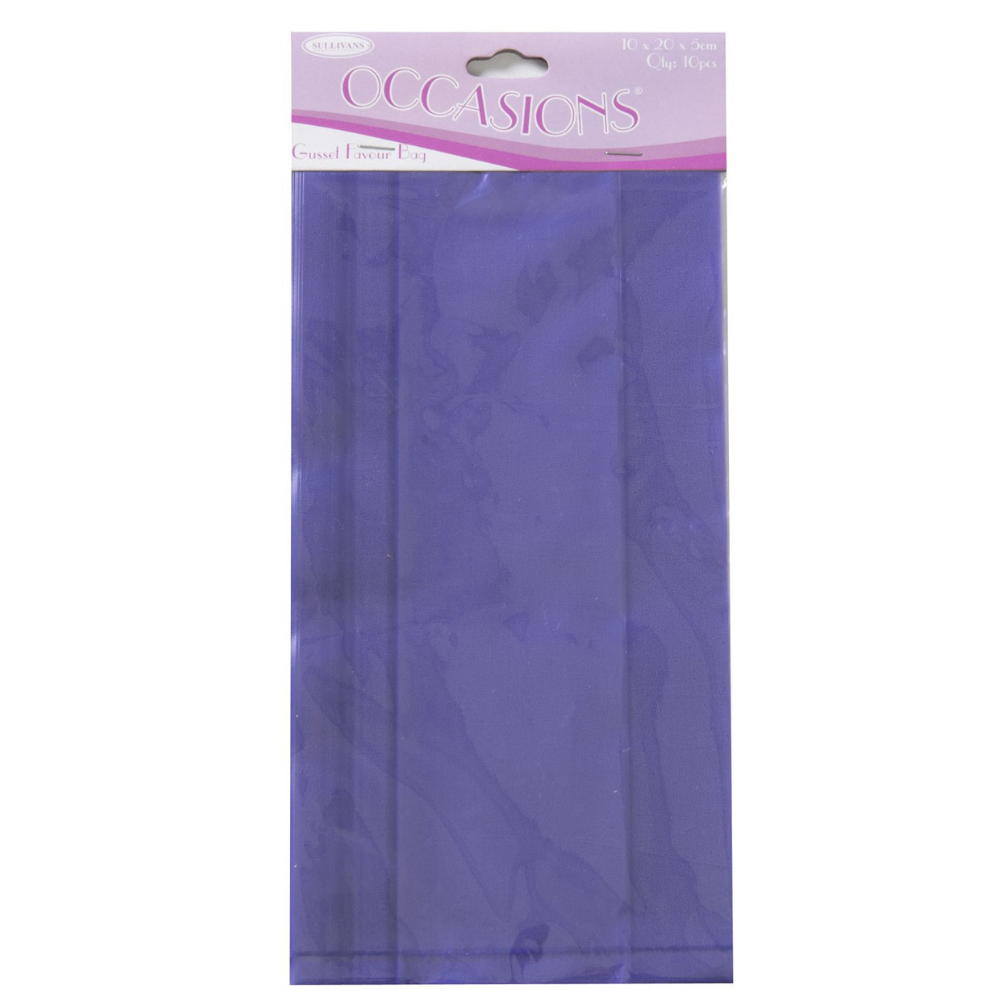 Sullivans Gusset Favour Bag, 10x20x5cm- 10pc