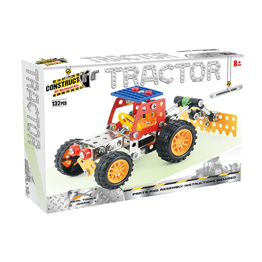 Construct It DIY Mechanical Kit, Tractor- 132pc