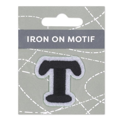 Sullivans Iron On Motif, Black T- 35mm