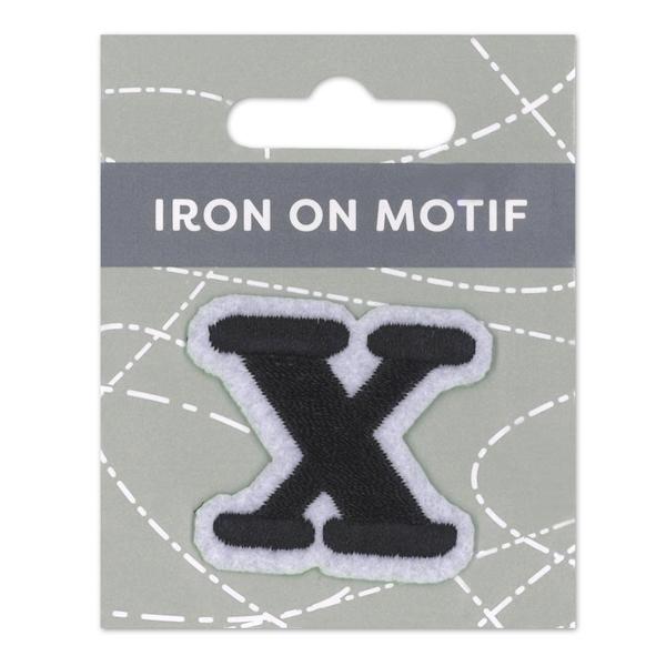 Sullivans Iron On Motif, Black X- 35mm