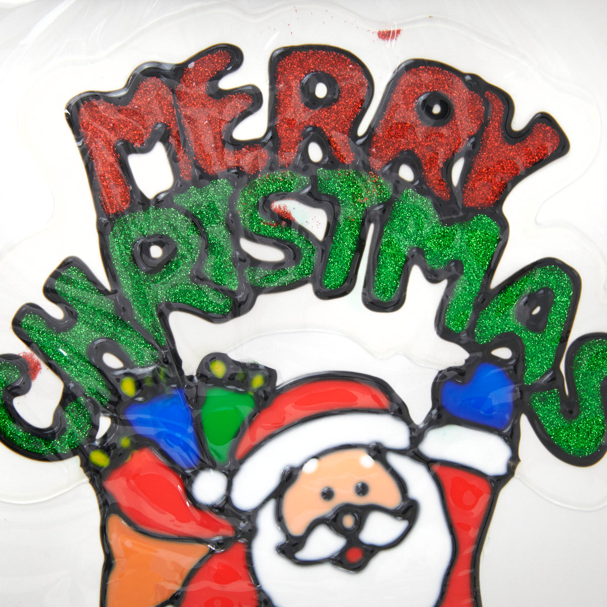 Christmas Window Cling, Santa Merry Christmas- 30x0.16x33cm