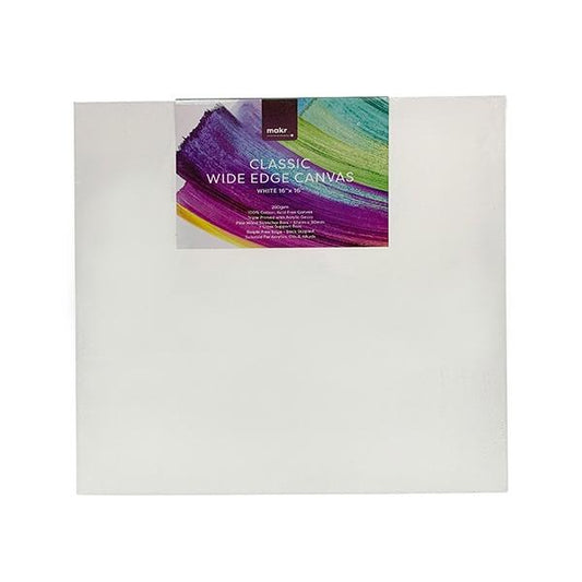 Makr 16x16in - Classic Wide Edge Canvas White