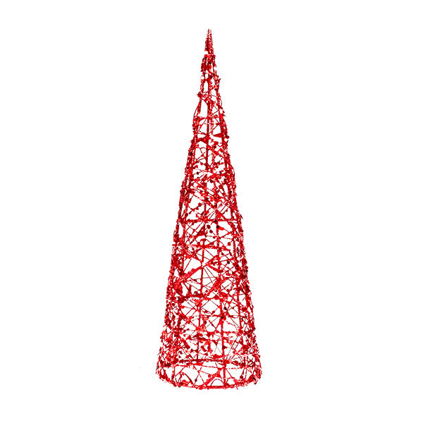 Christmas Wire Tree, Red- 8x25cm