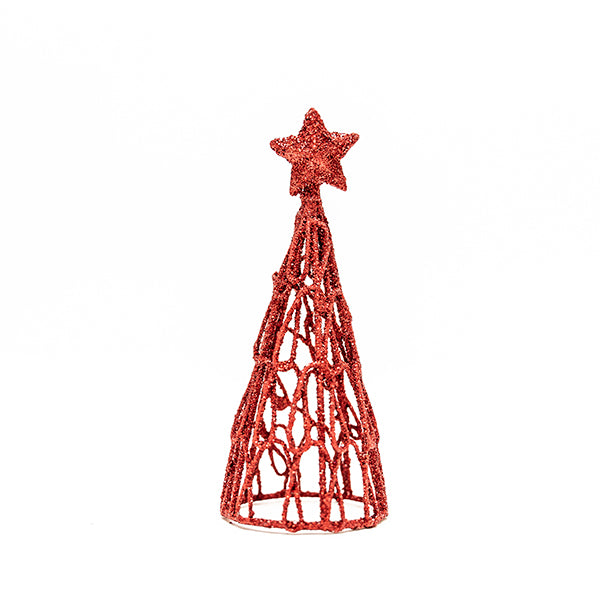 Christmas Metal Table Tree, Red- 6x15cm