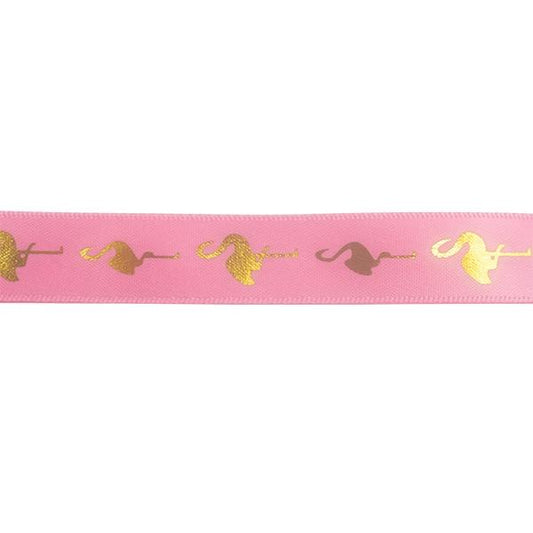 Makr Ribbon, Gold Flamingo Pink- 16mmx4.5m