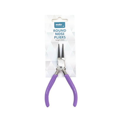 Makr Round Nose Pliers, Purple- 12cm