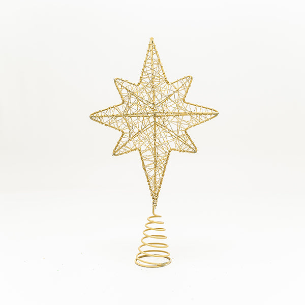 Christmas Metal Tree Topper, Gold