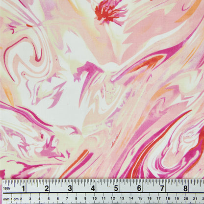 Cotton Duck Fabric, Pink Marble- Width 140cm