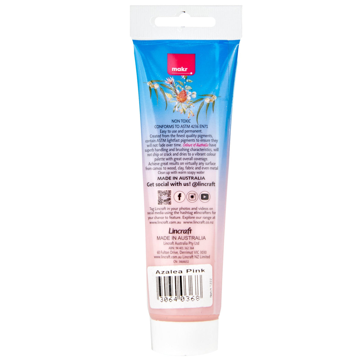 Makr Colours Of Australia Heavy Body Semi-Gloss Acrylic Artist Paint