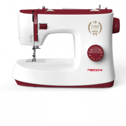 NECCHI K417A Sewing Machine, Manual Select 17 Stitch, Burgundy Cream