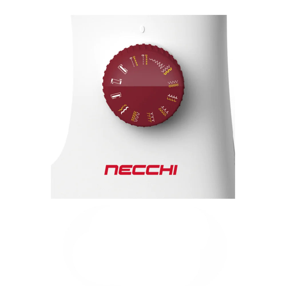 NECCHI K417A Sewing Machine, Manual Select 17 Stitch, Burgundy Cream