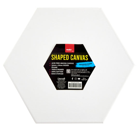 Makr Shaped Canvas, Hexagon Shape