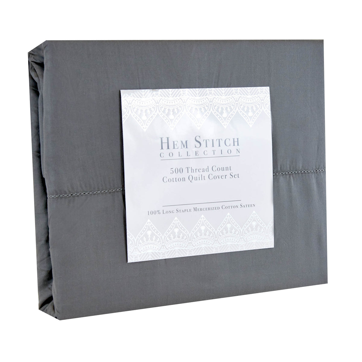 Hem Stitch Collection 500TC Cotton Quilt Cover Set