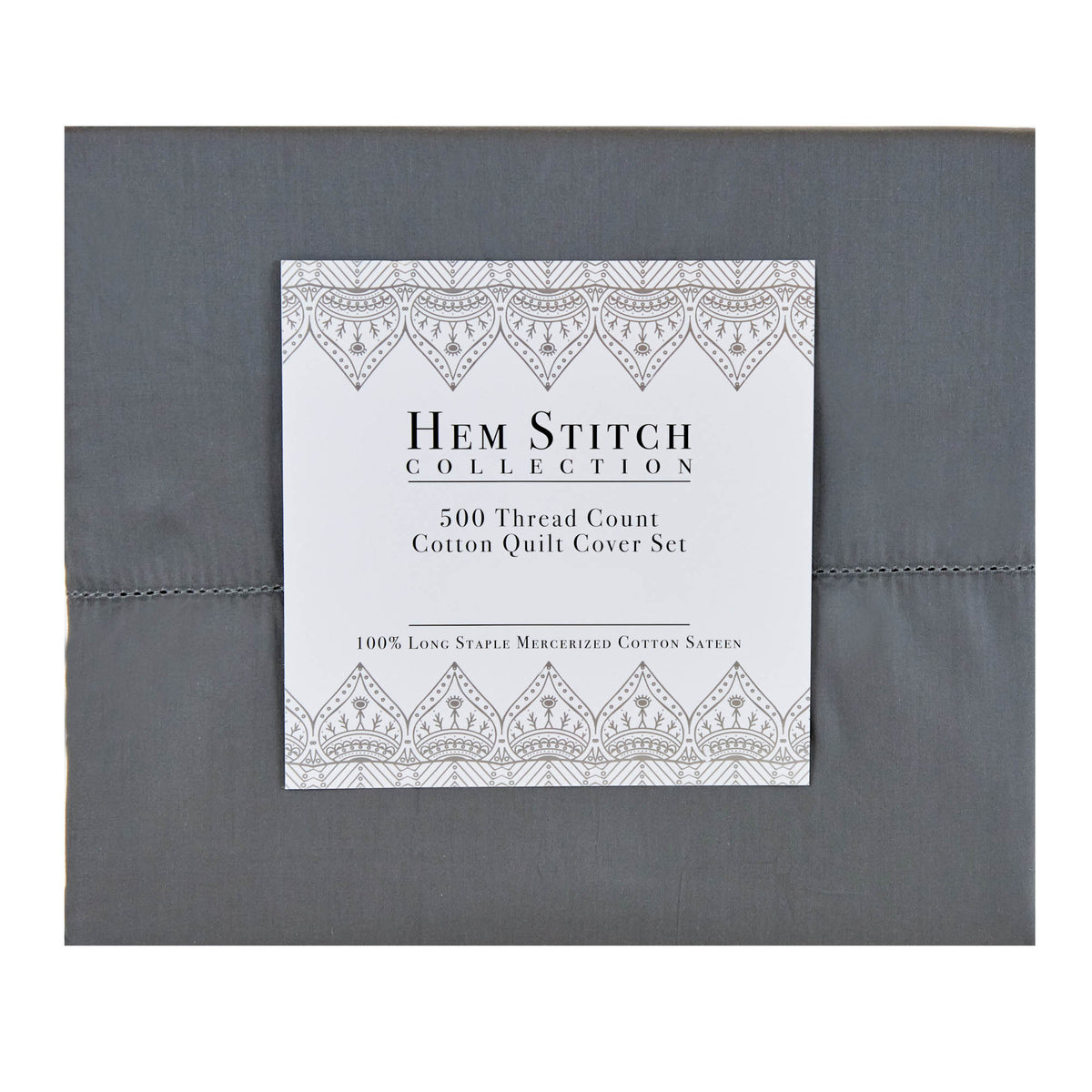 Hem Stitch Collection 500TC Cotton Quilt Cover Set