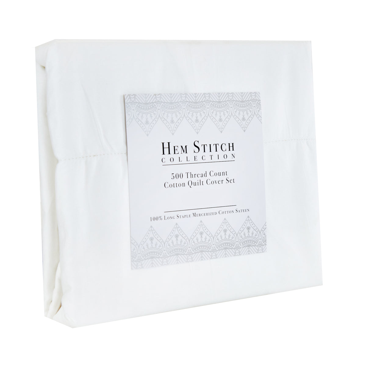 Hem Stitch Collection 500TC Cotton Quilt Cover Set