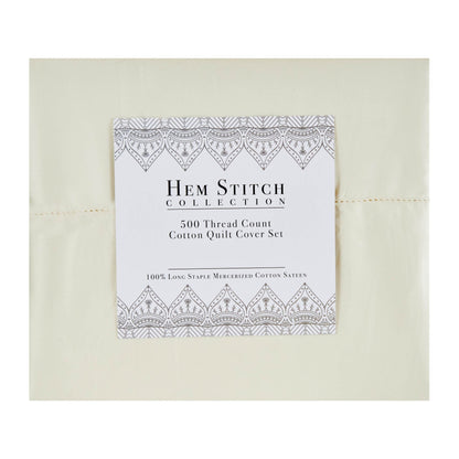 Hem Stitch Collection 500TC Cotton Quilt Cover Set