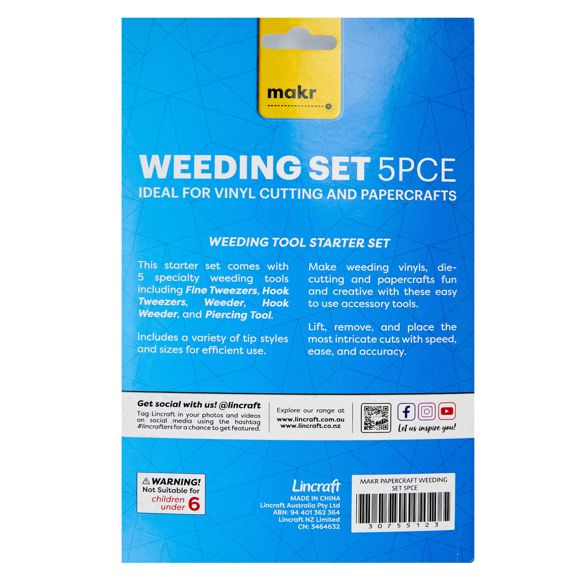 Makr Papercraft Weeding Set 5pce