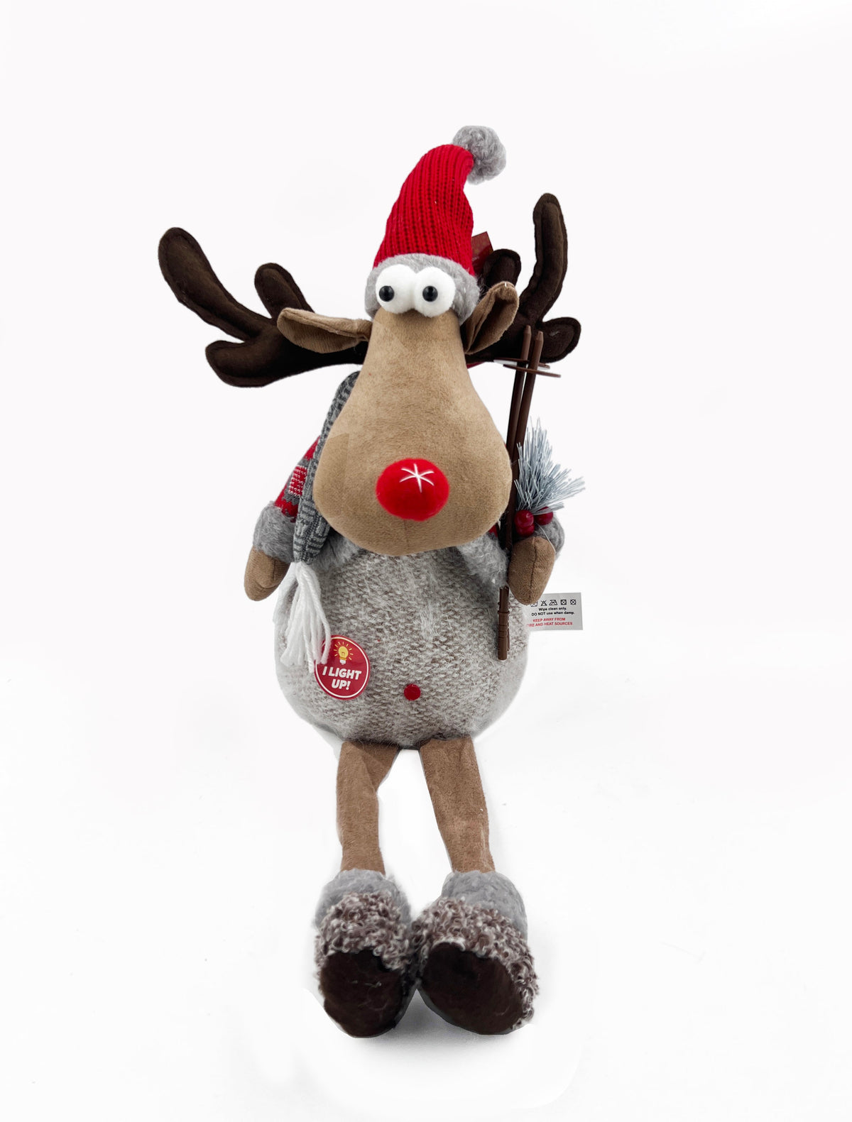 Christmas LED Decor, Deer with Dangle Leg- 23x17x66cm