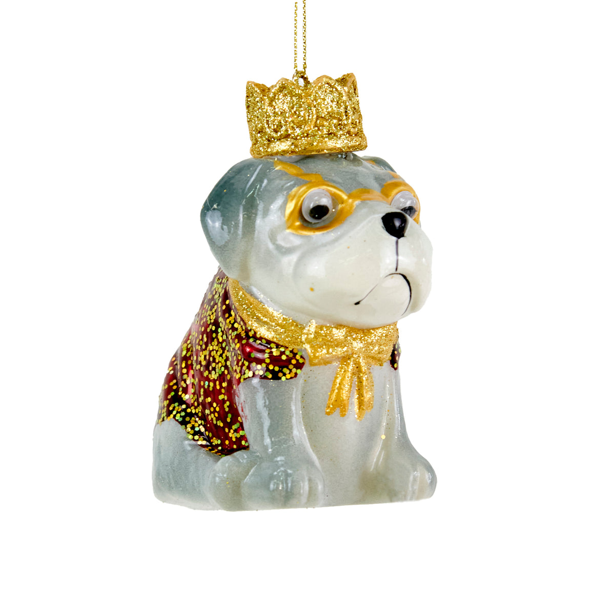 Christmas Glass Figure, Dog- 6.2x9.5x10.8cm