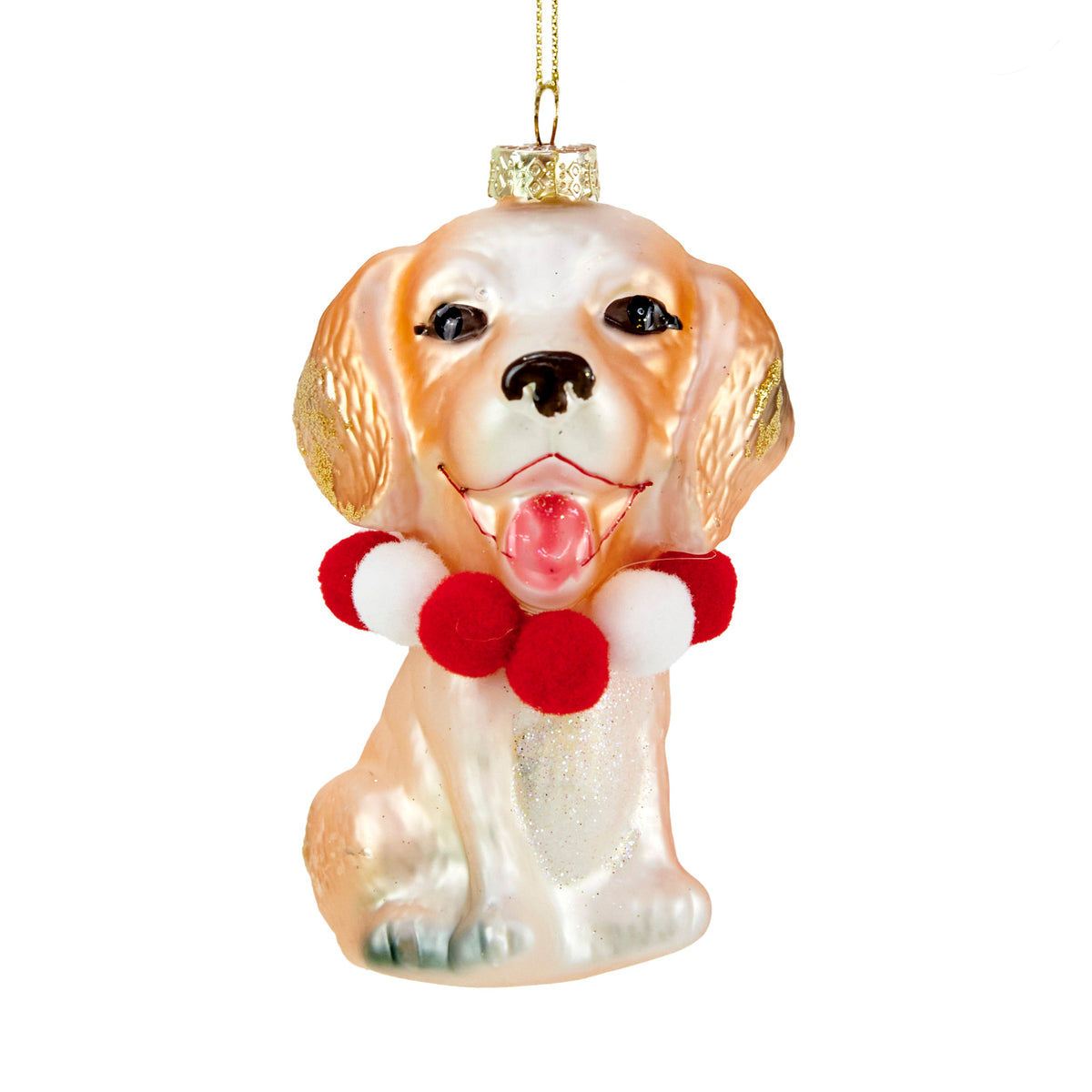 Christmas Glass Figure, Good Dog- 6.9x6.3x11.8cm