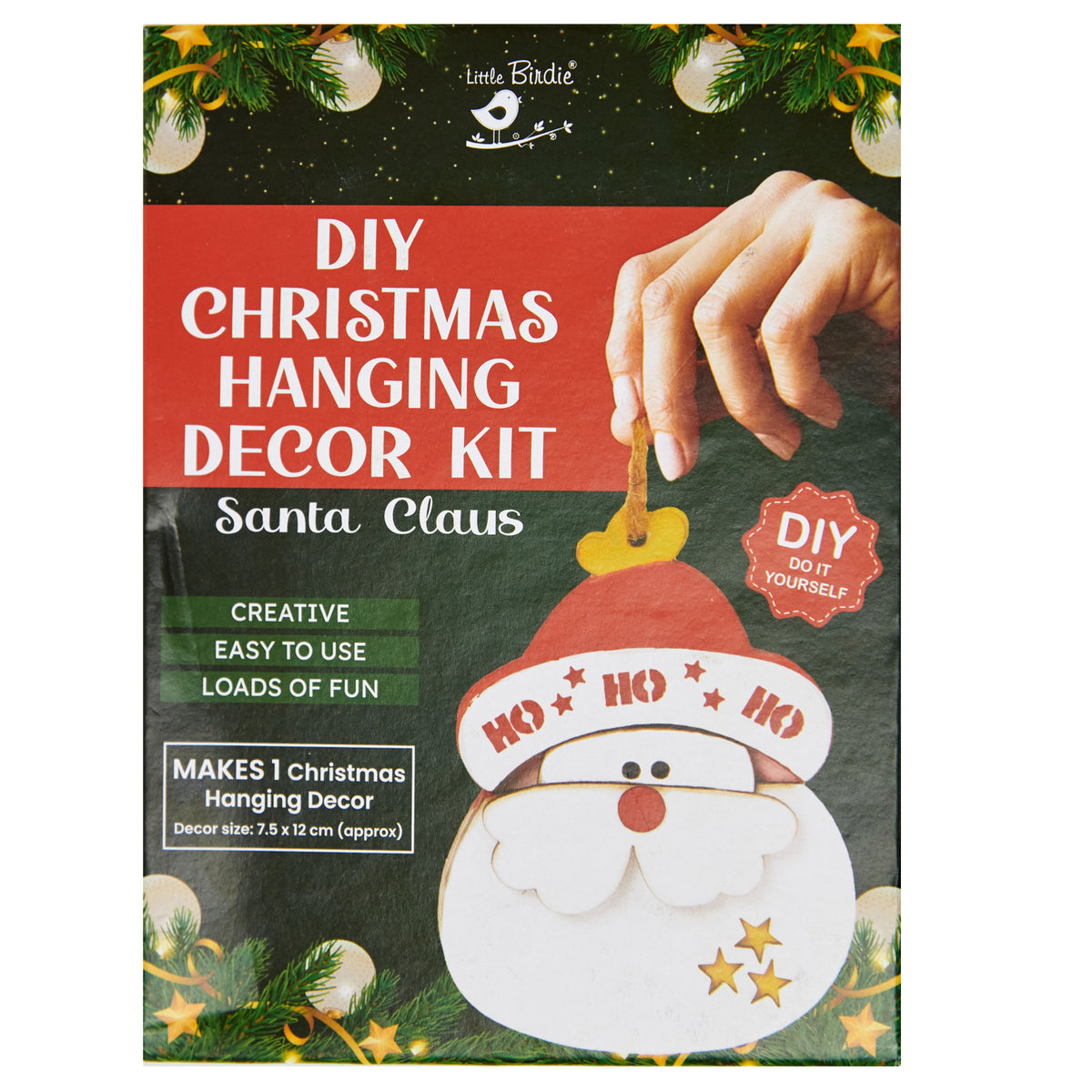 Christmas DIY Kit, Hanging Decor Santa Claus