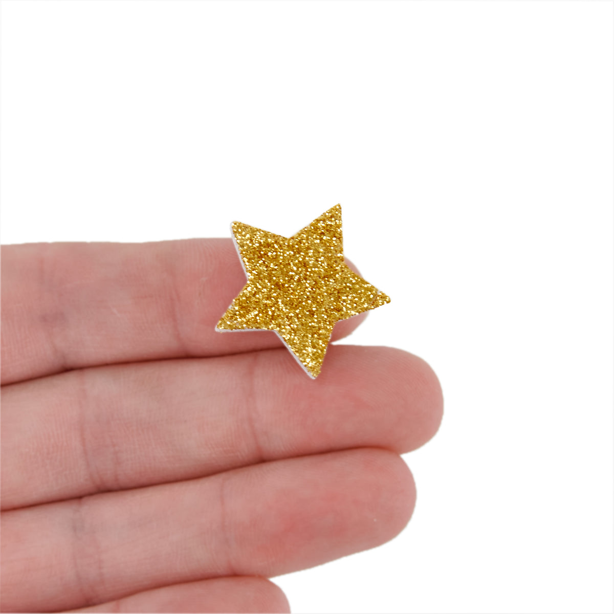 Christmas Foam Glitter Embellishment, Golden Star- 2.5cm