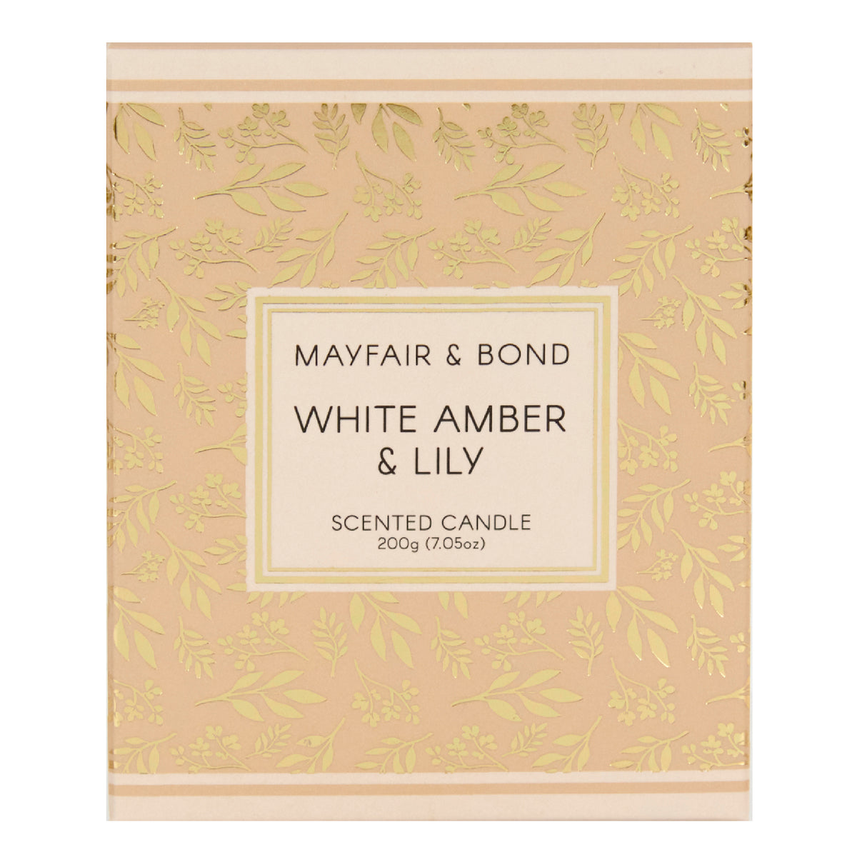 Mayfair & Bond Scented Candle, White Amber & Lily- 200g