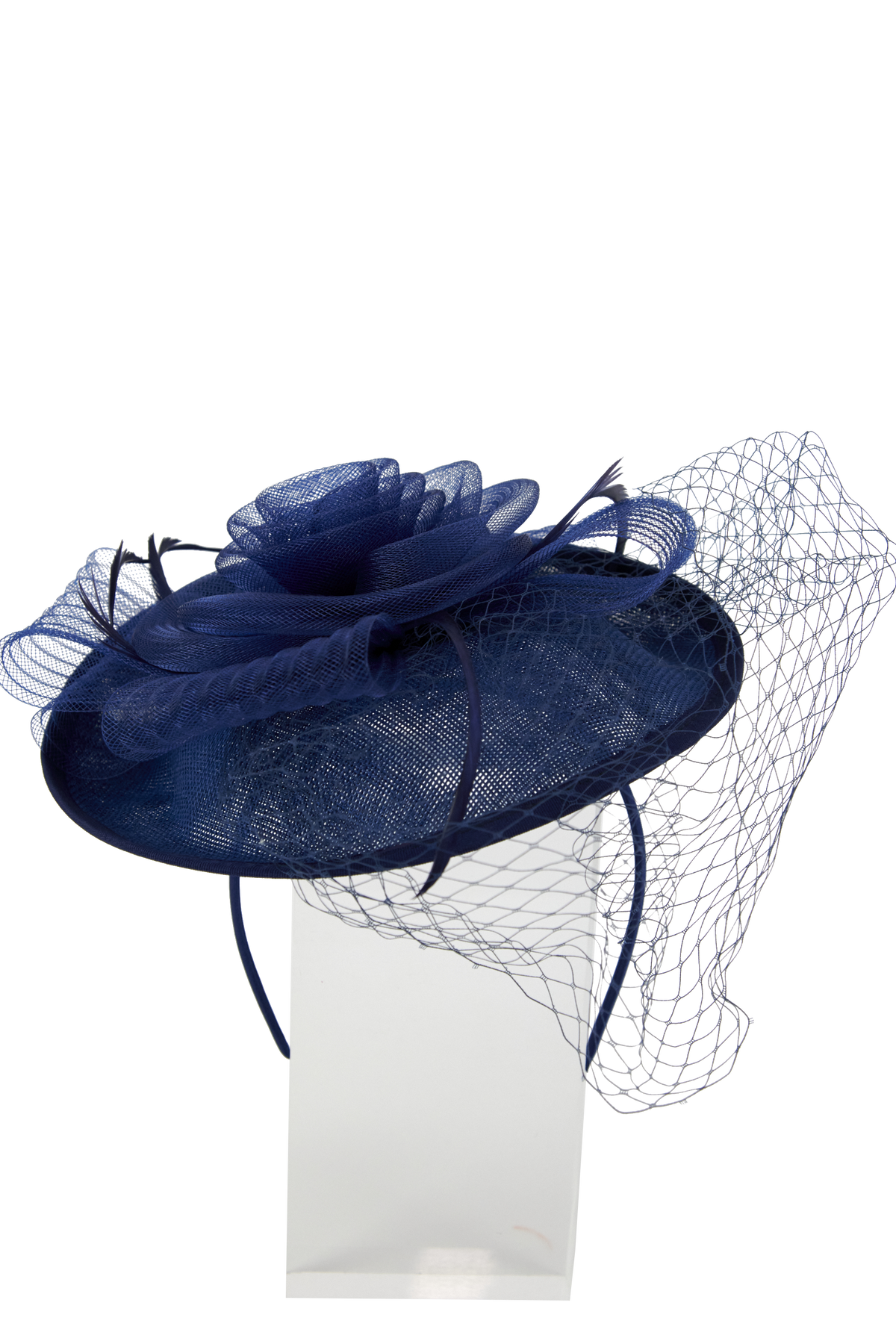 Lincraft Headband And Clip Fascinator, Ruth - Navy