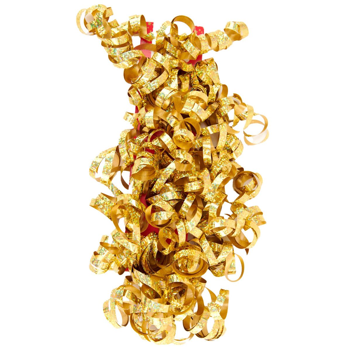 Christmas Laser Curly Swirl, Gold- 6mmx80cm