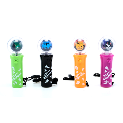 Halloween Assorted Toy Wand Led Spinner With Lanyard